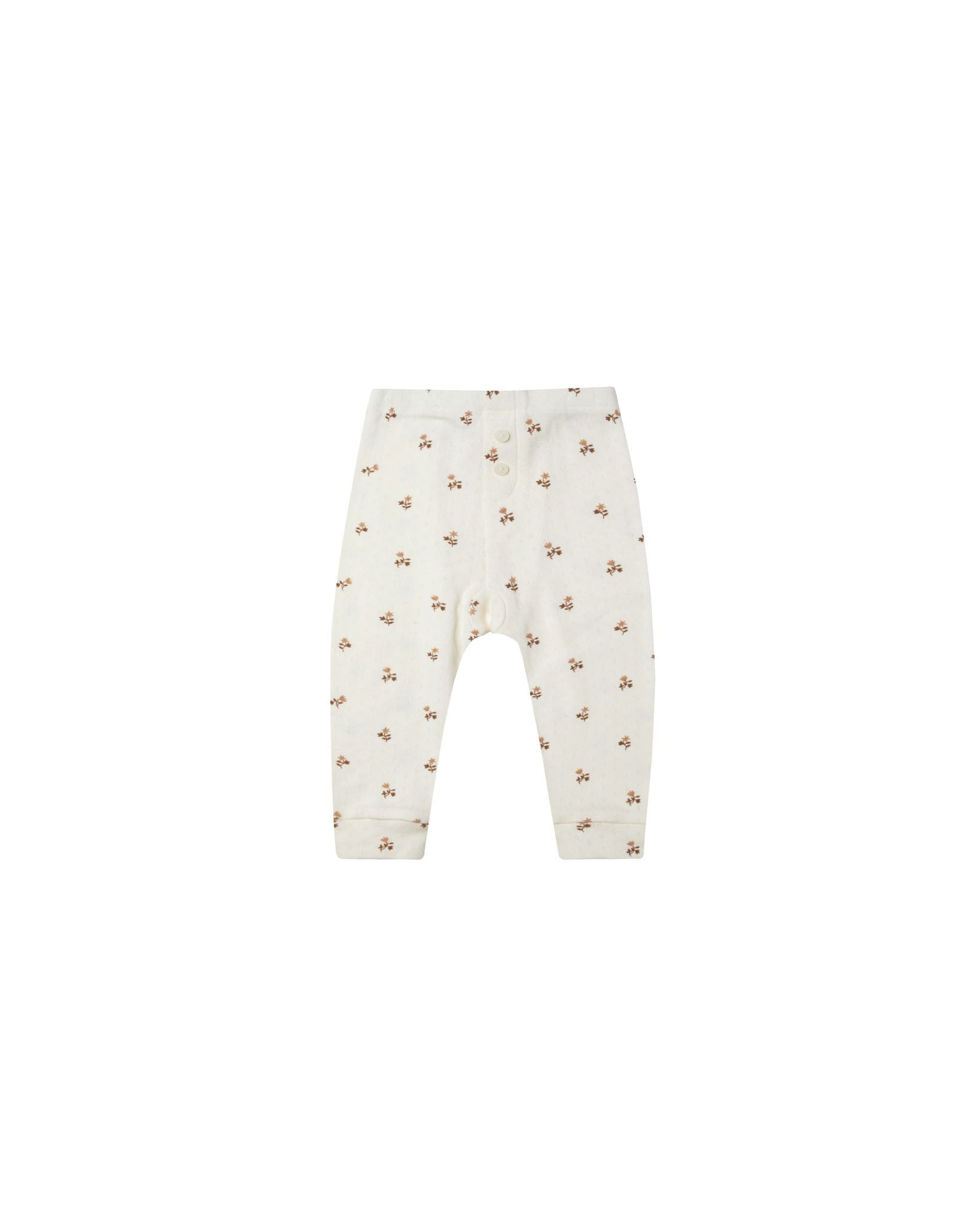 pointelle legging - rose fleur