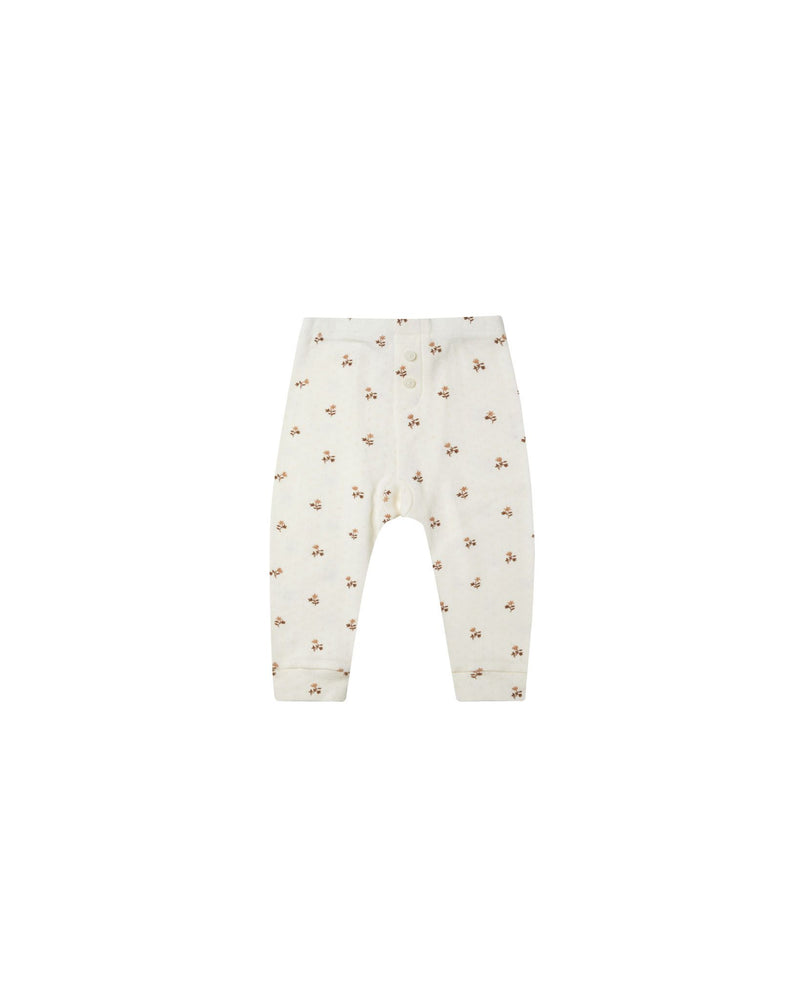 pointelle legging - rose fleur