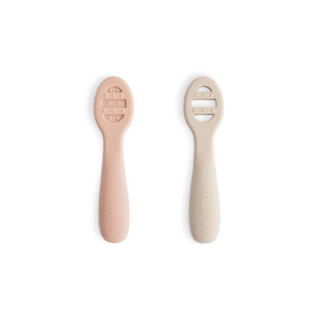 First Feeding Baby Spoons 2-Pack | Blush/Shifting Sand