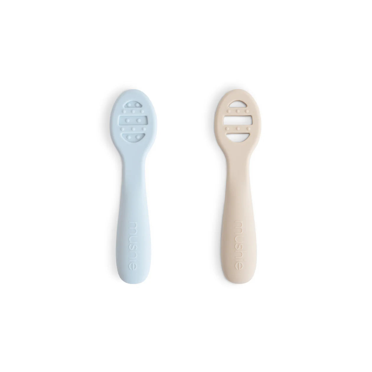 First Feeding Baby Spoons 2-Pack | Powder Blue/Shifting Sand