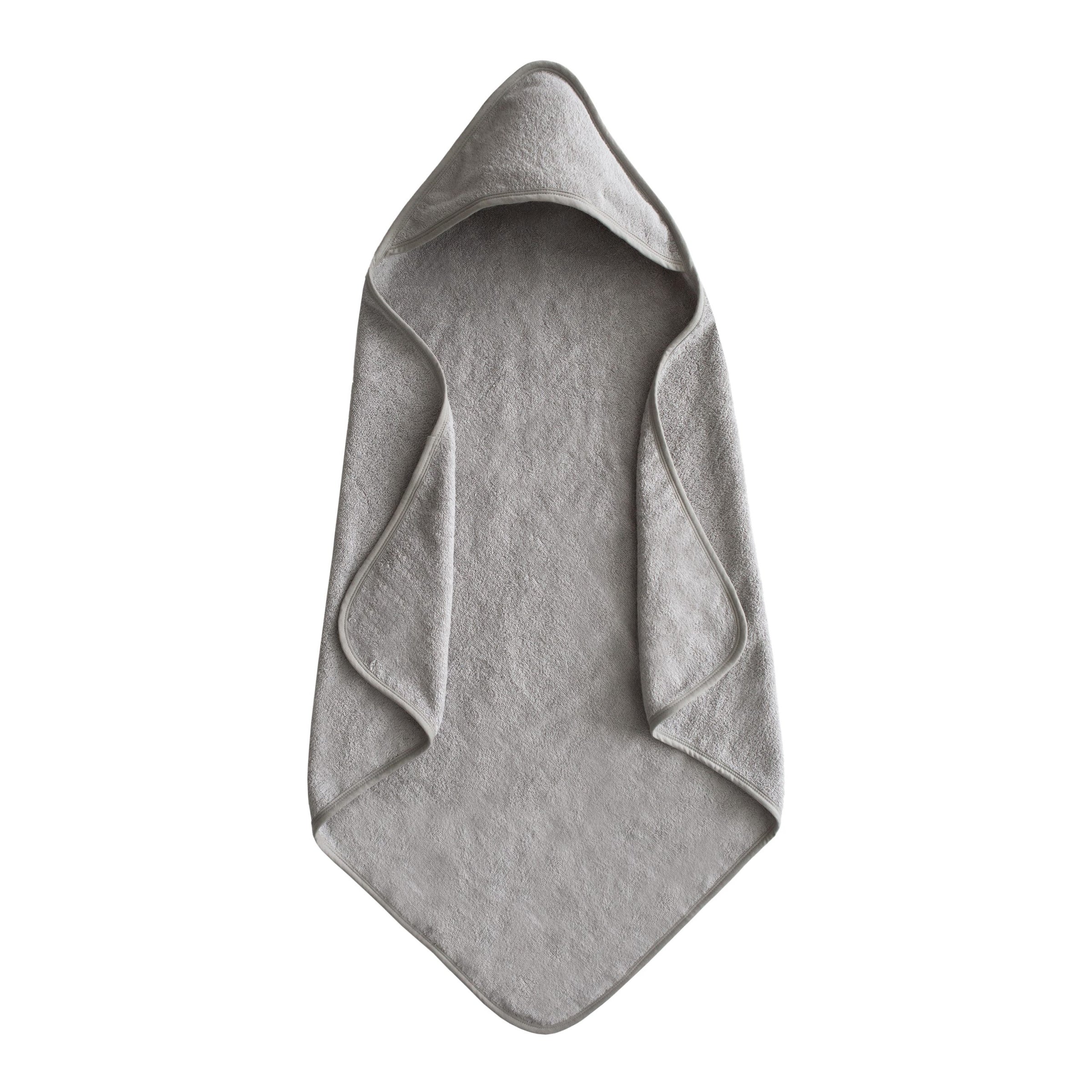 Organic Cotton Baby Hooded Towel - Gray