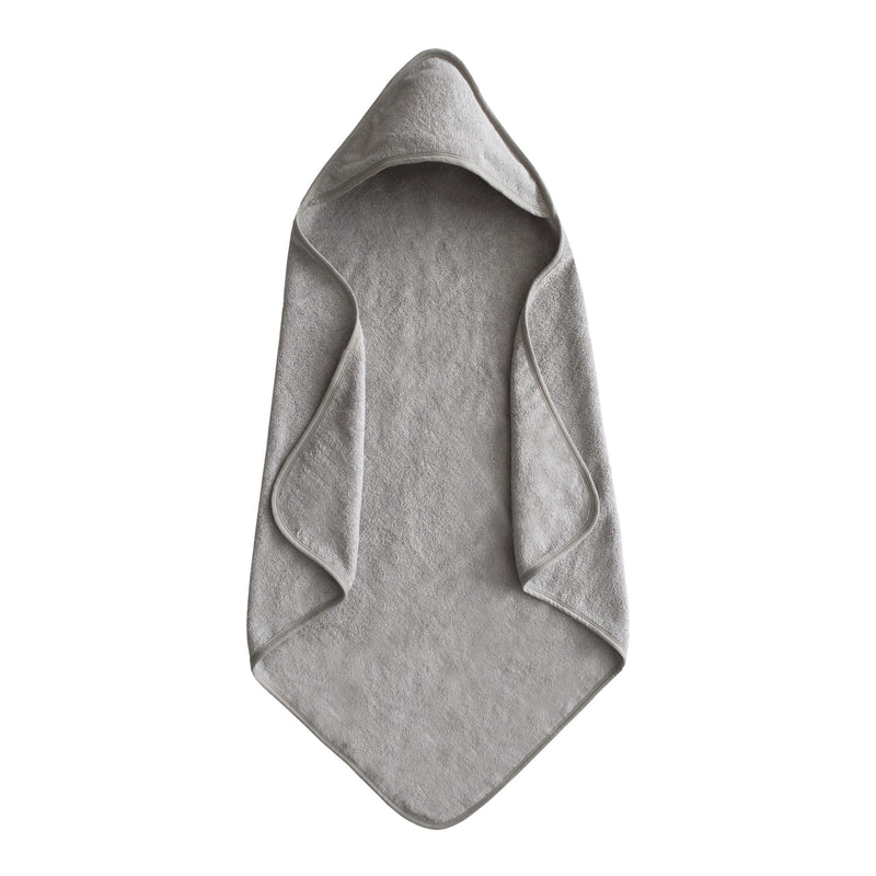 Organic Cotton Baby Hooded Towel - Gray