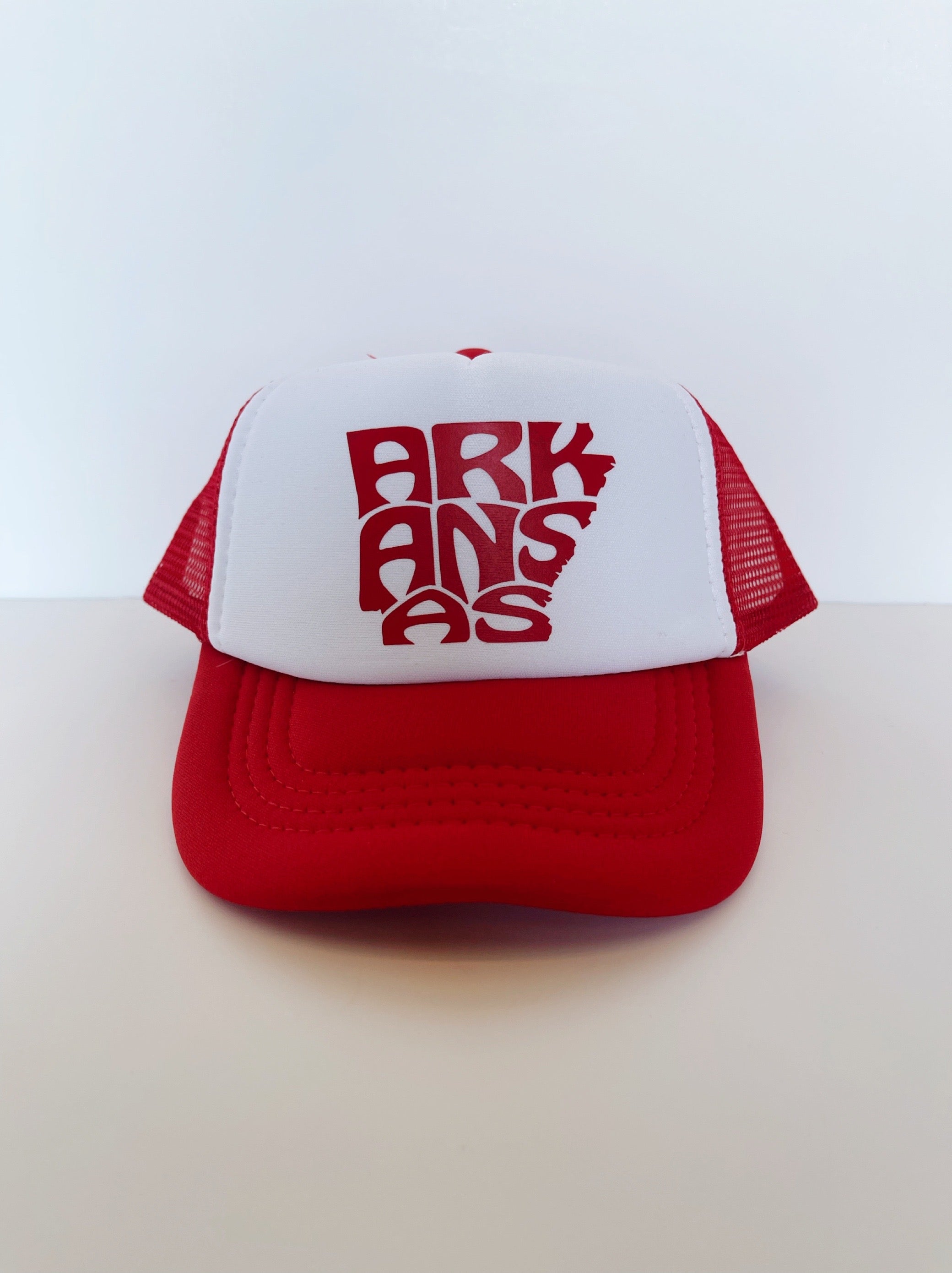 Arkansas State Hat - Red on Red