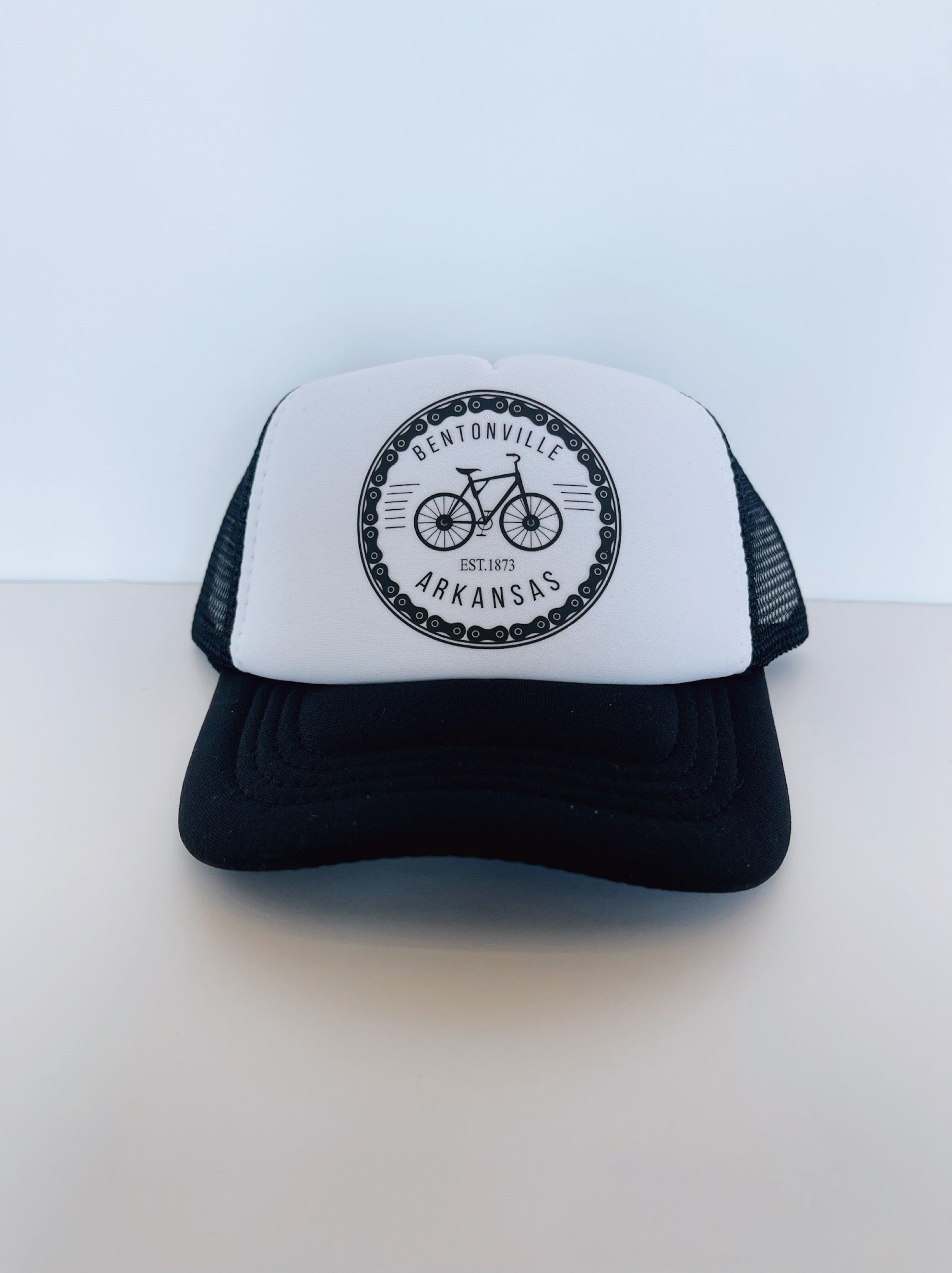 Bentonville Bike Hat - Black/White