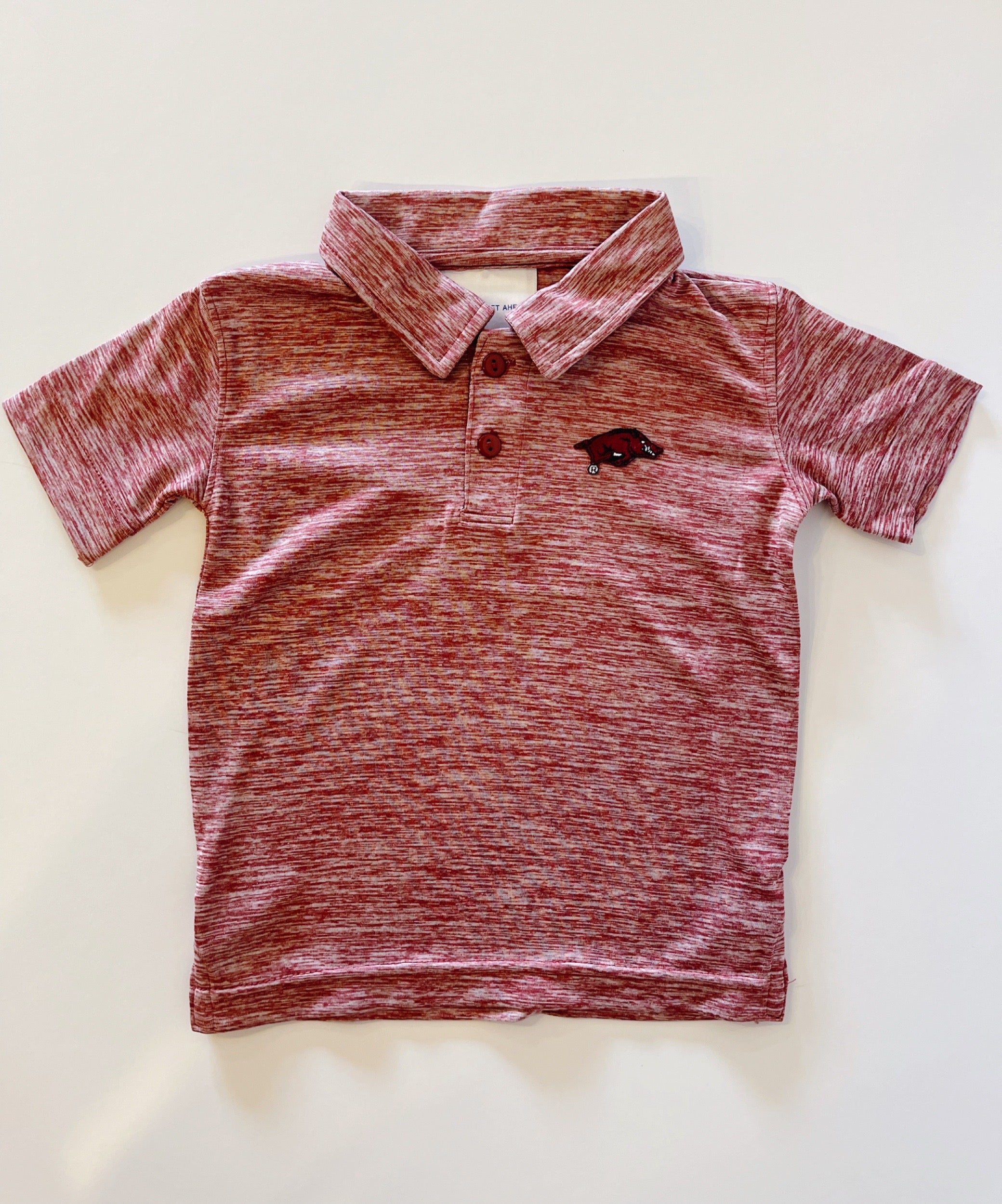 Razorback Spacedye Golf Shirt | Crimson