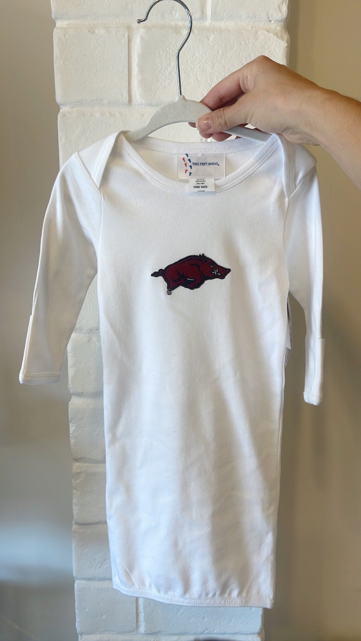 Razorback Layette Gown | White
