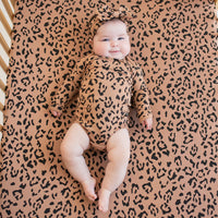 Bow Headband || Latte Leopard