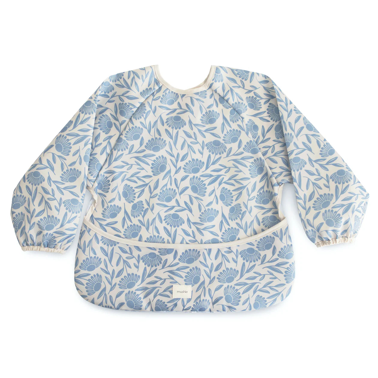 Long Sleeve Bib - Blue Flowers