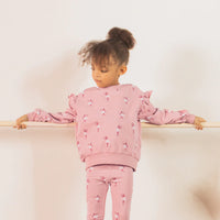 Ballerina Print Rose Sweatshirt