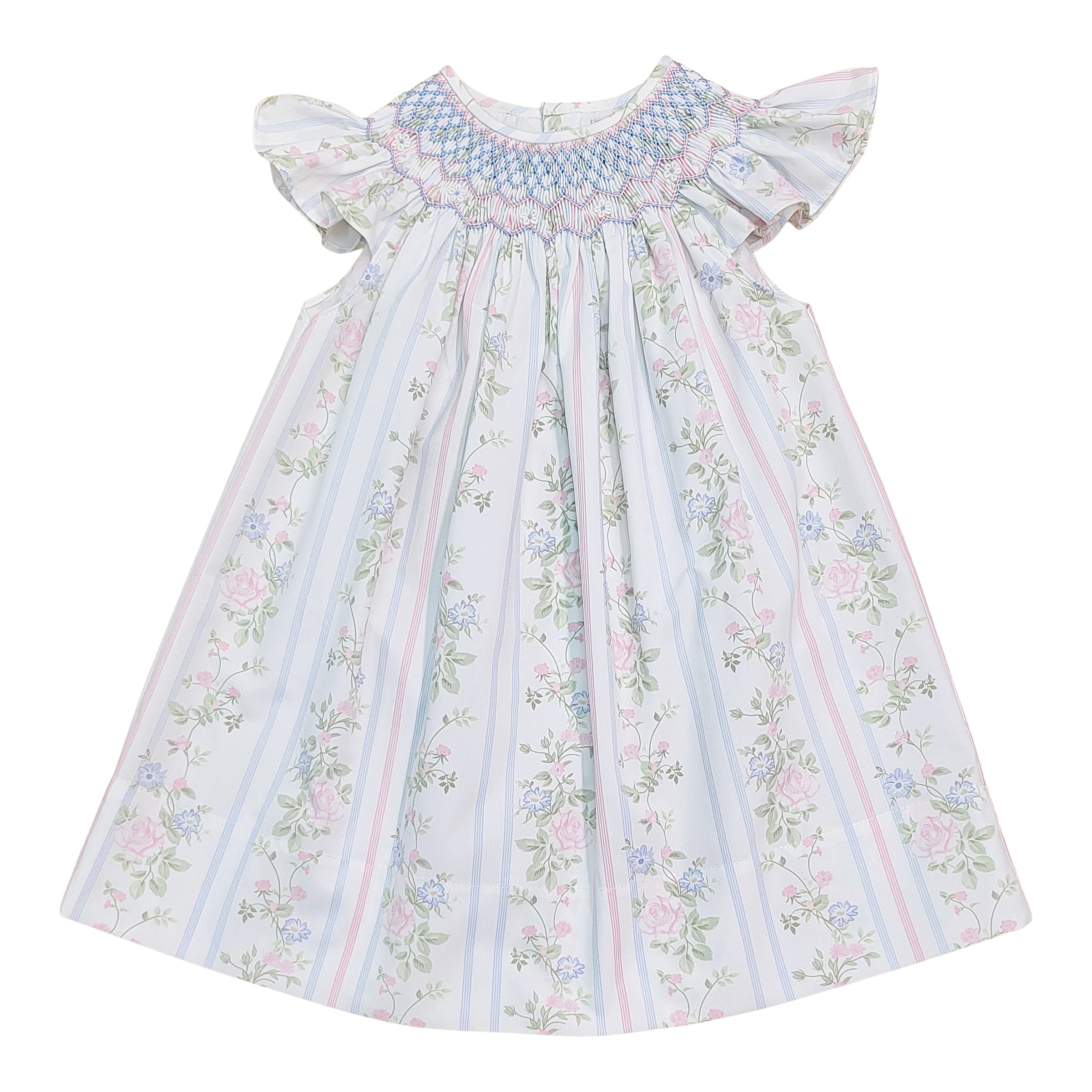 Valerie Floral Rose Vine Smocked Dress
