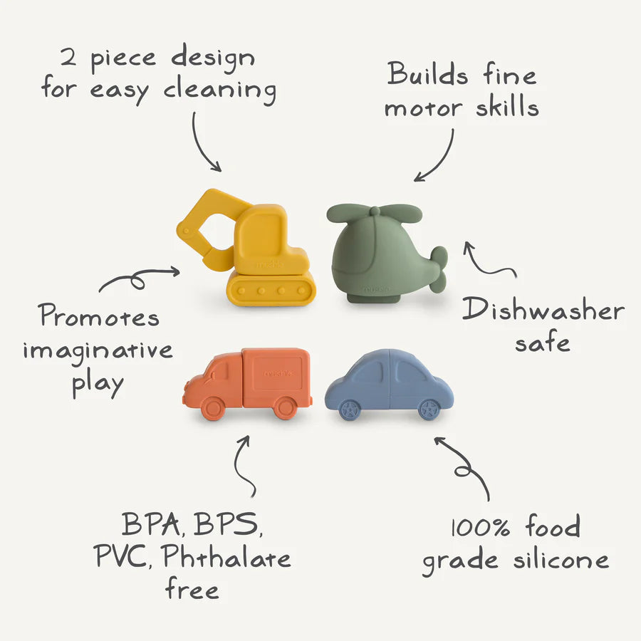 Mold Free Bath Play Set | Vehicles