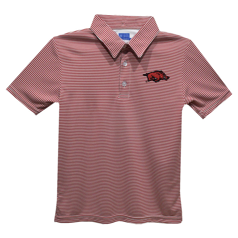 Arkansas Razorbacks Stripe Polo Shirt
