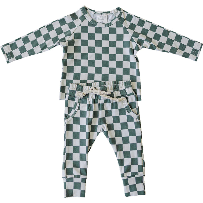Green Checkered Two Piece Pocket Set