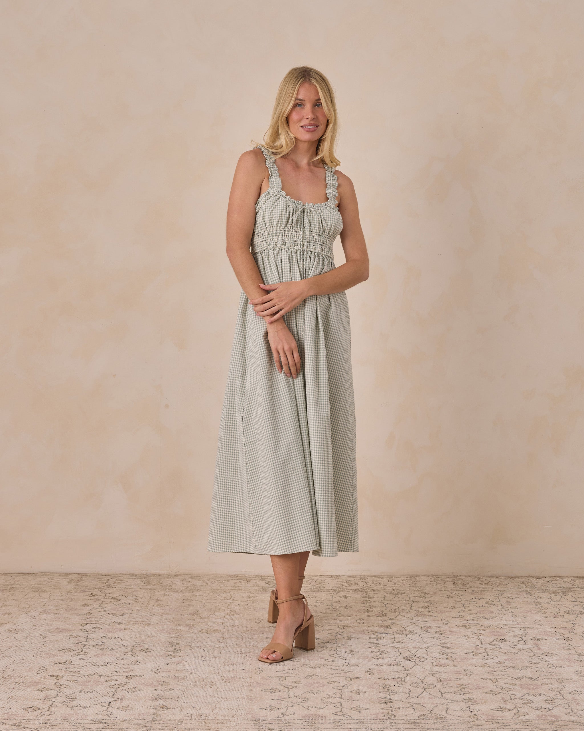 Women's Jane Dress Eucalyptus Check