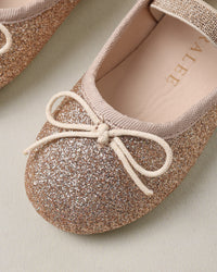 Ballet Flats || Rose Gold Shimmer
