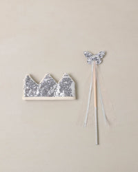 Crown + Wand || Silver Sequin