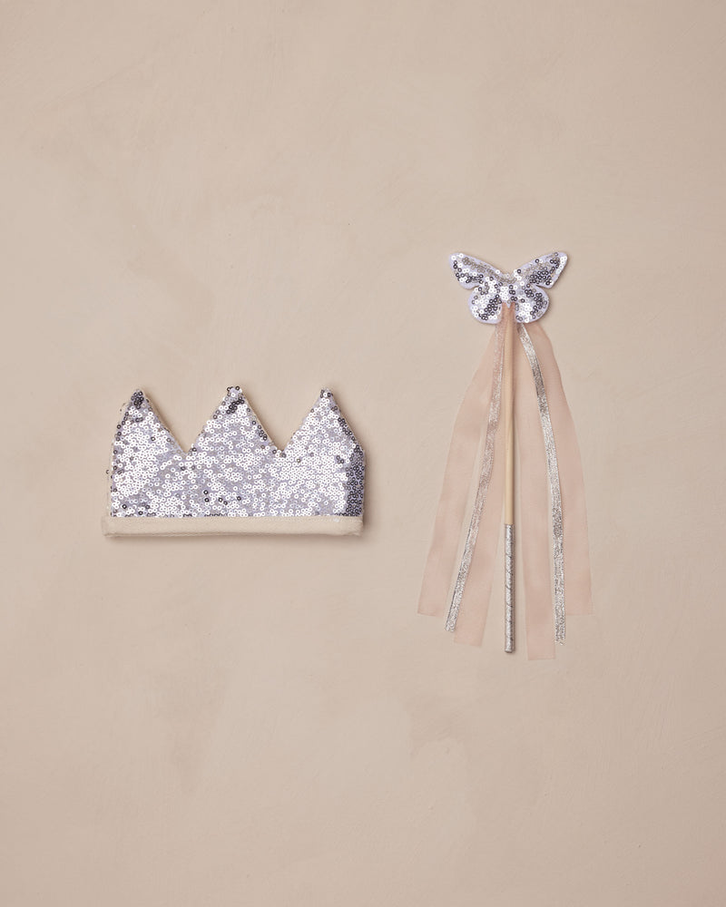 Crown + Wand | Silver Sequin