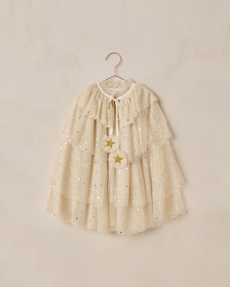 Tulle Cape | Champagne Stars