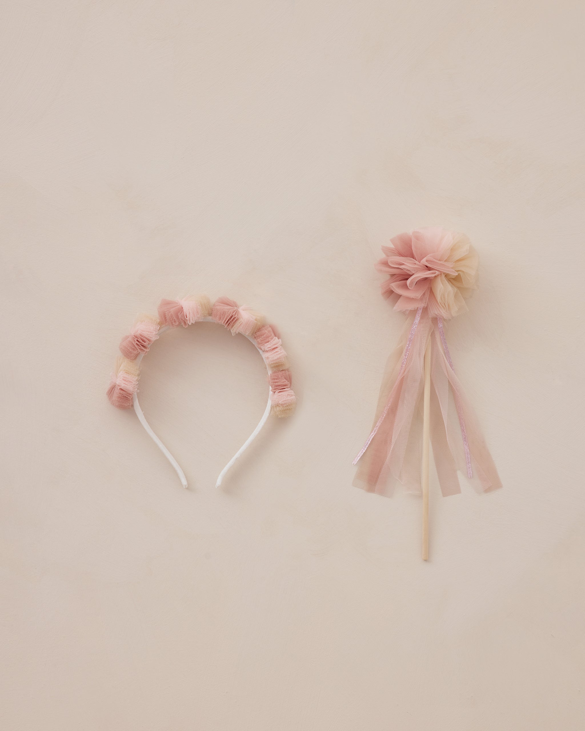 Pom Pom Crown + Wand | Pink Ombre