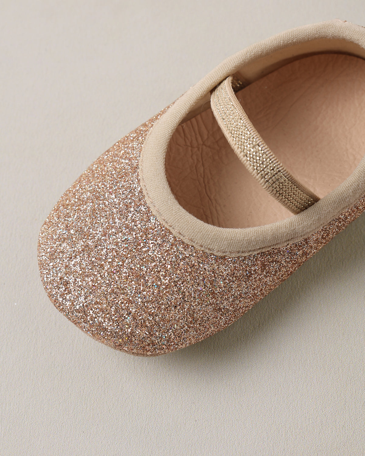 Baby Ballet Flats || Rose Gold Shimmer