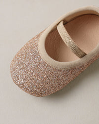 Baby Ballet Flats || Rose Gold Shimmer