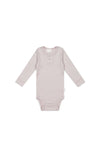 Organic Cotton Modal Long Sleeve Bodysuit - Luna