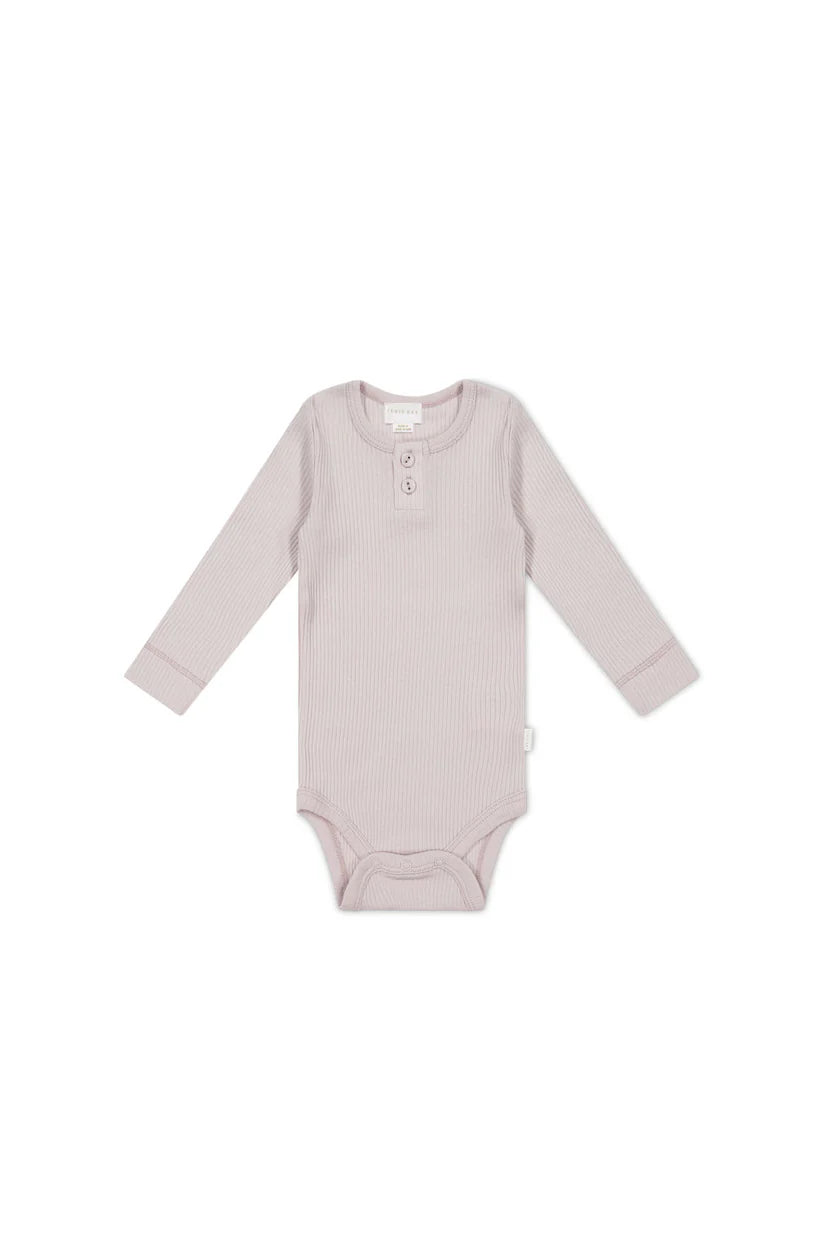 Organic Cotton Modal Long Sleeve Bodysuit - Luna