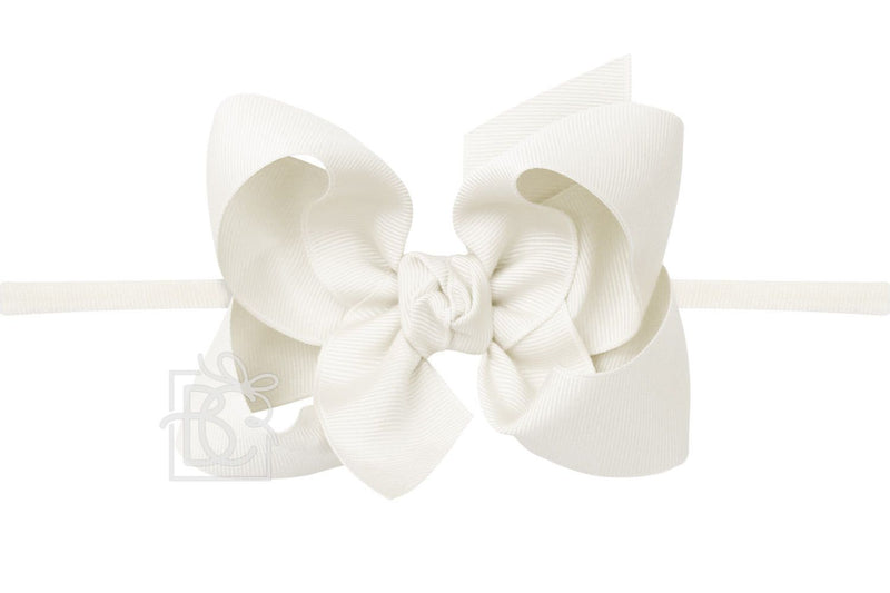 4.5″ Bow Headband | Antique White