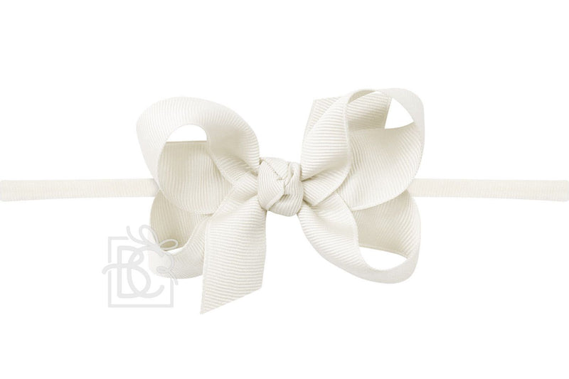 3.5″ Bow Headband | Antique White