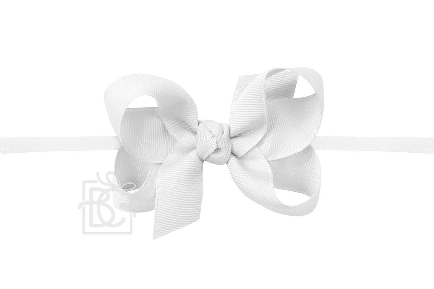 3.5″ Bow Headband | White