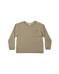 Long Sleeve Pocket Tee Heathered Olive