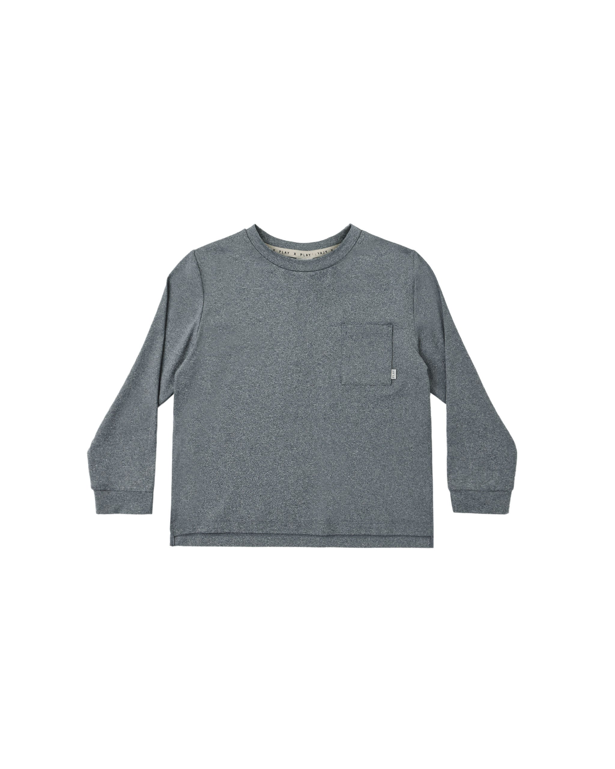 Long Sleeve Pocket Tee Heathered Midnight