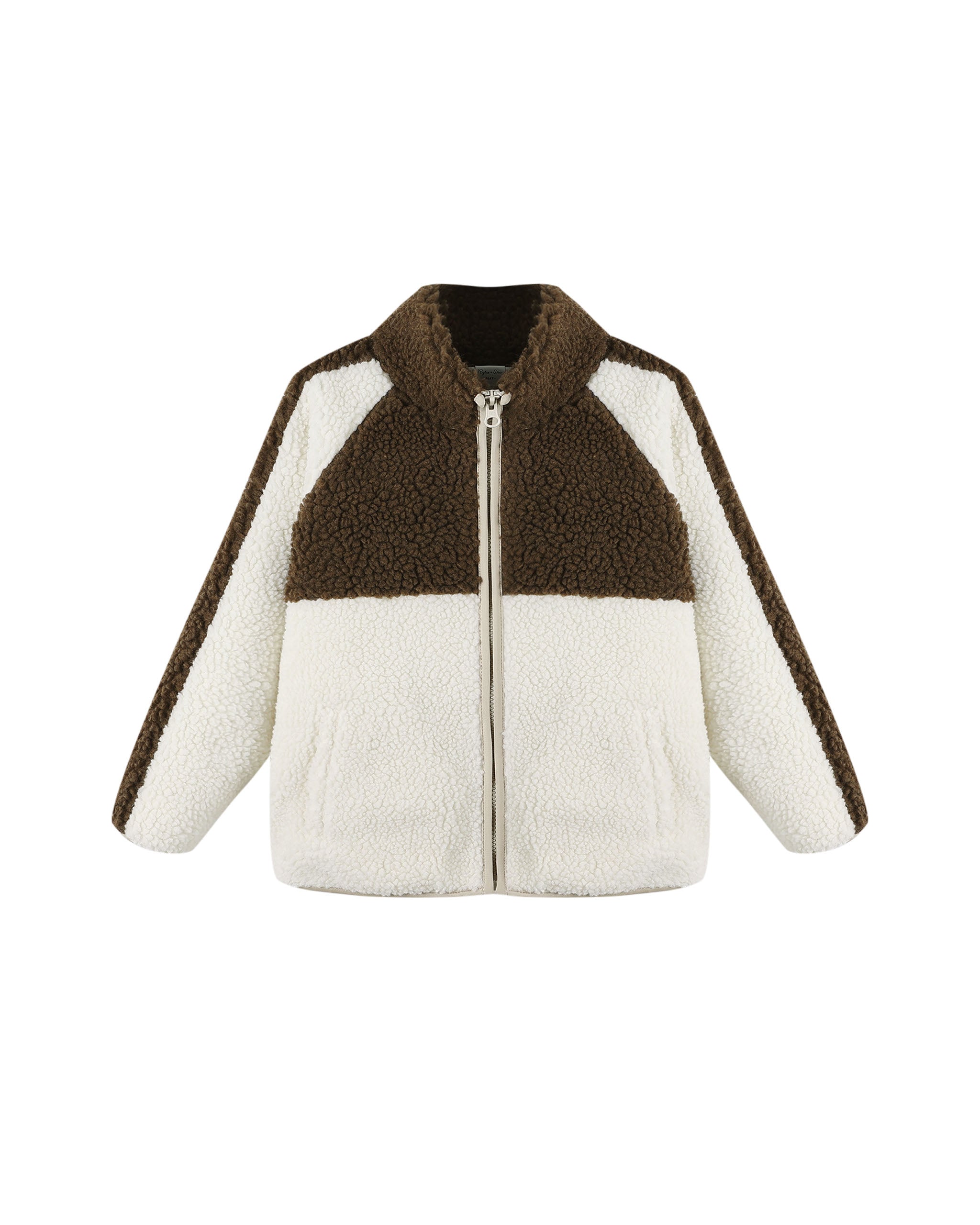 Sherpa Trails Jacket || Brown Color Block