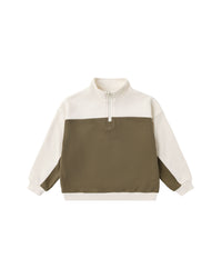 Quarter Zip Crew Olive