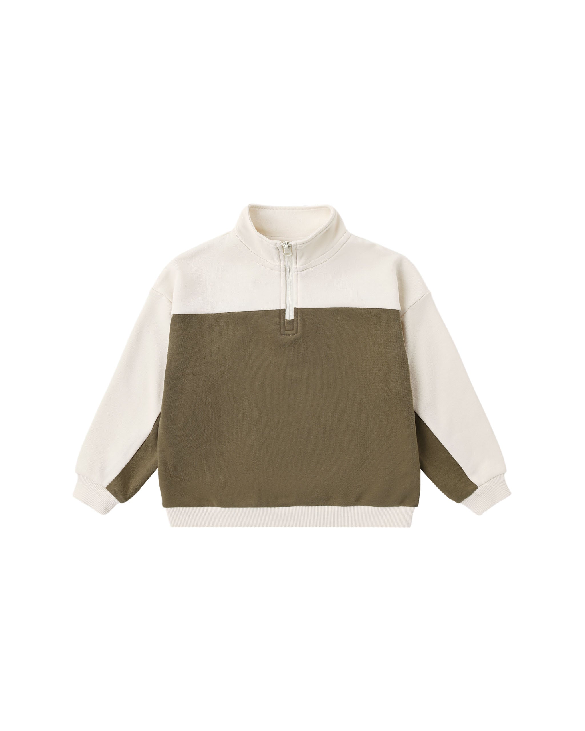 Quarter Zip Crew Olive