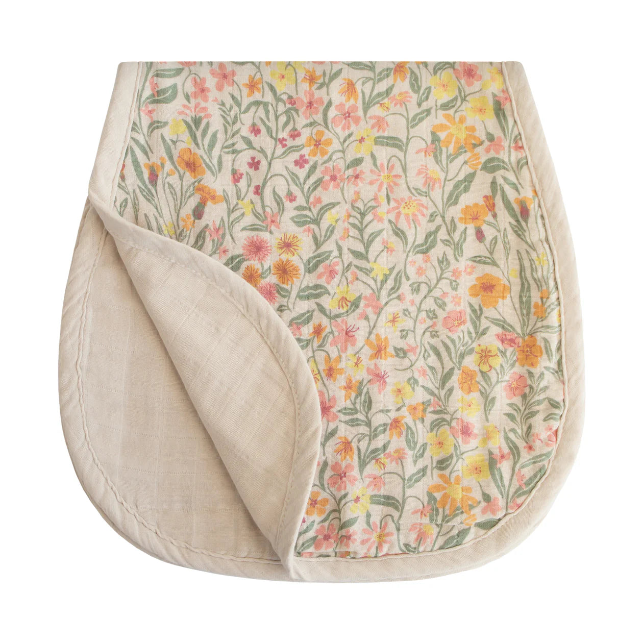 Muslin Burp Cloth 2-pack | Pastel Blooms/Fog