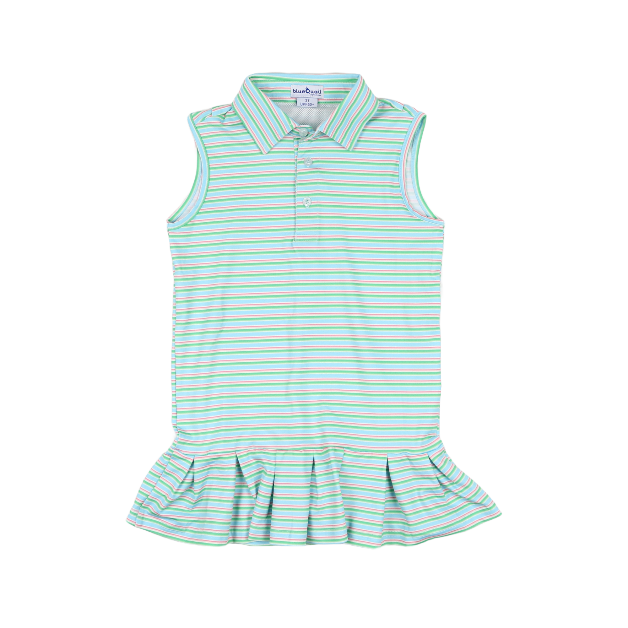 Sherbet Stripe Polo Sleeveless Dress