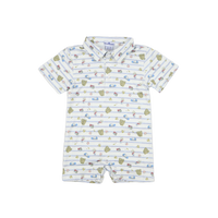 7th Inning Stretch Polo Short Sleeve Romper