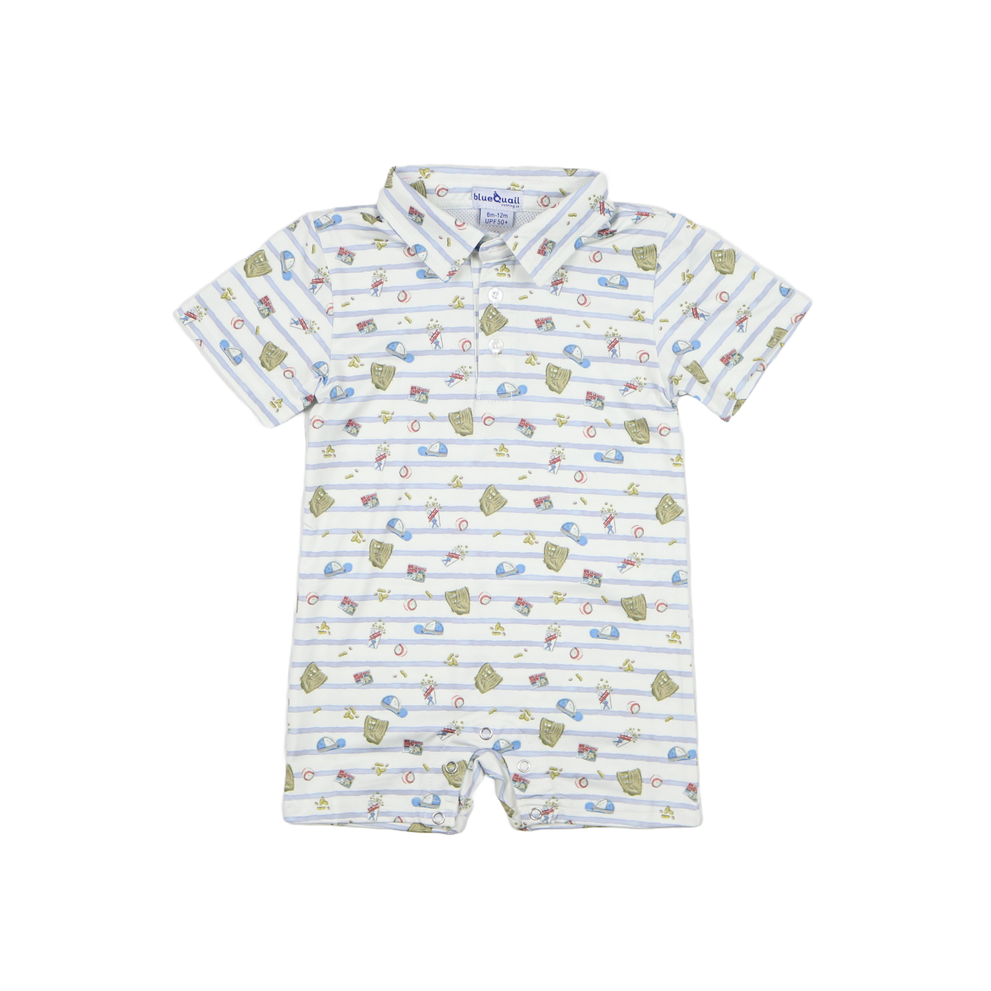 7th Inning Stretch Polo Short Sleeve Romper