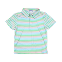 Sherbet Stripe Polo Short Sleeve Shirt