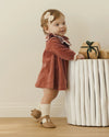 Velour Baby Dress || Cranberry