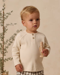 Henley Knit Top || Natural