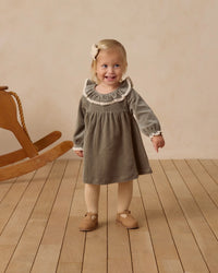 Velour Baby Dress || Forest
