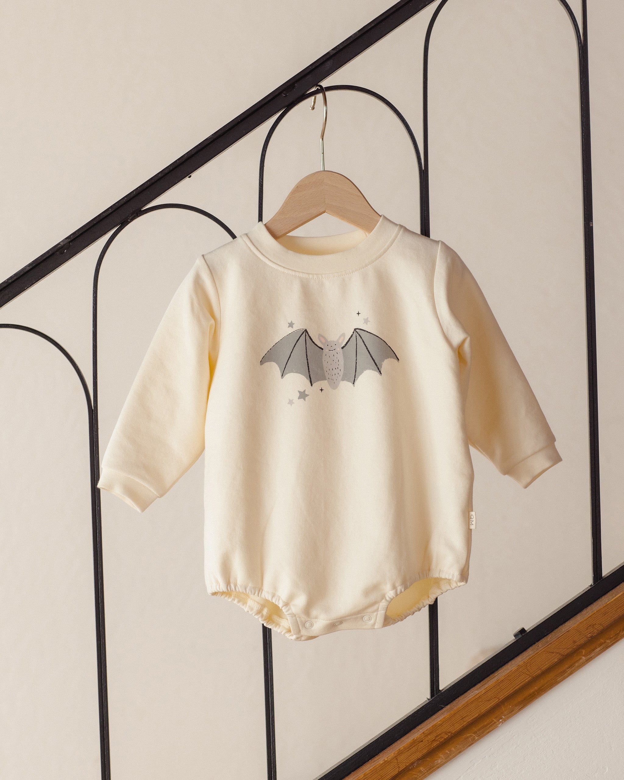 Crewneck Bubble Romper Baby Bat