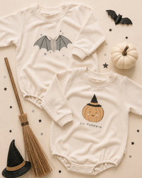 Crewneck Bubble Romper Lil Pumpkin