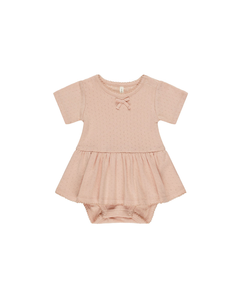 Pointelle Skirted Bodysuit || Melon