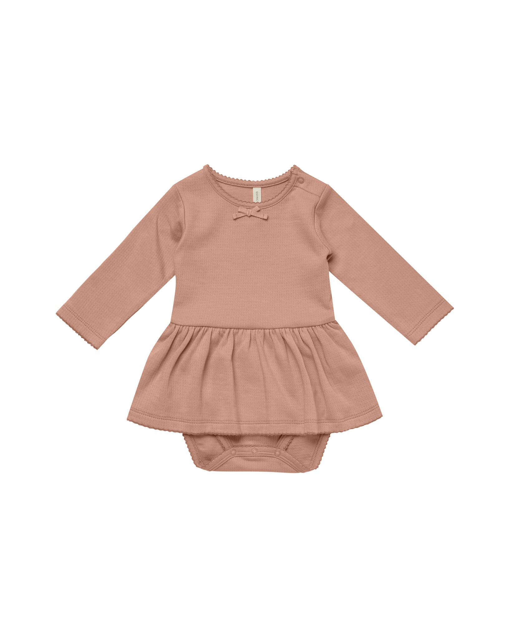 Pointelle Skirted Bodysuit | Rose