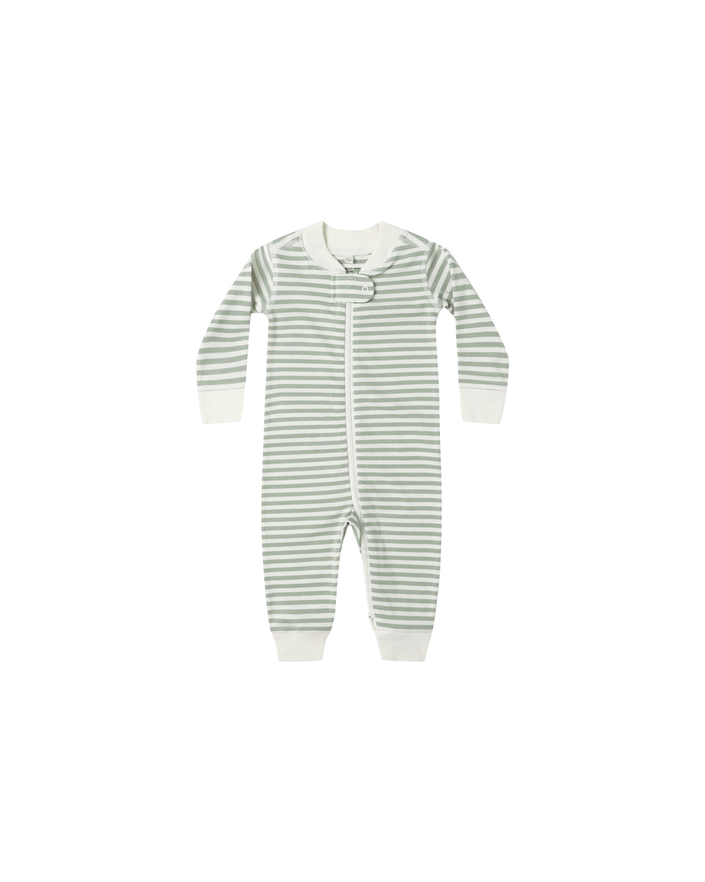 Zip Long Sleeve Sleeper || Fern Stripe