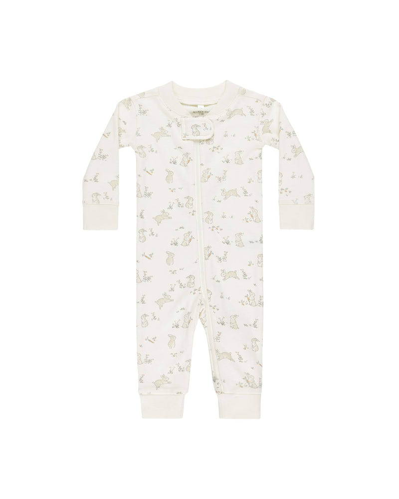 Zip Long Sleeve Sleeper || Bunnies