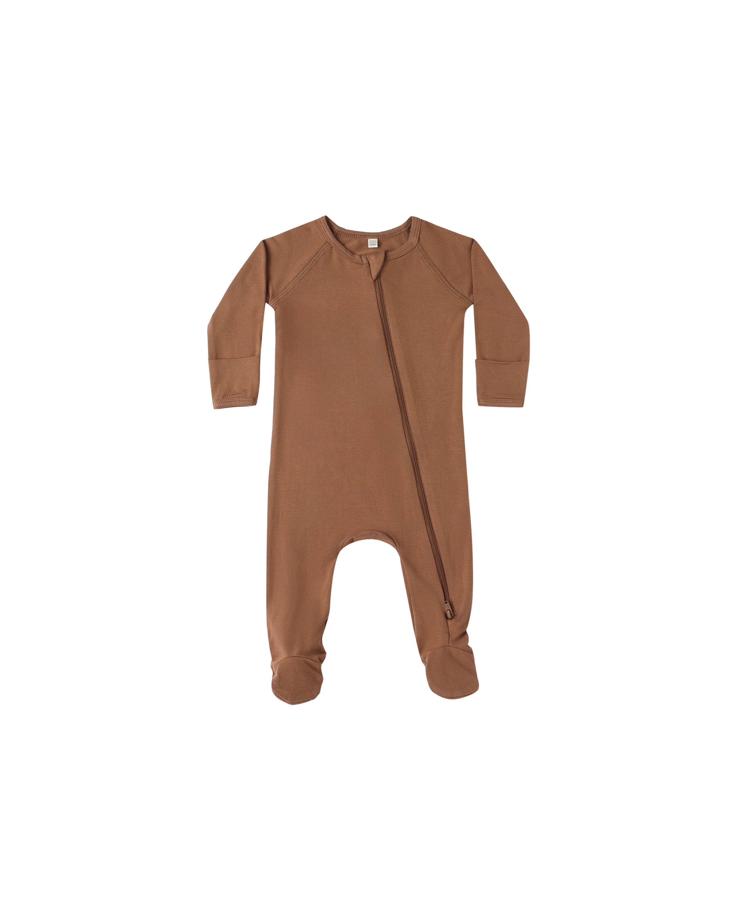 Bamboo Zip Footie || Cedar